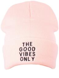 Pami Accessories Caciula pentru tineret tricotata The Good Vibes Only, roz