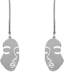 Pami Accessories Cercei dama Pami, JD1218-473, 8.5x2.5 cm, Argintiu