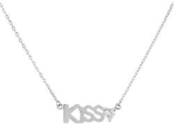 Pami Accessories Colier " Kiss" placat cu aur alb, 40 + 3 cm, CLC-40, Argintiu