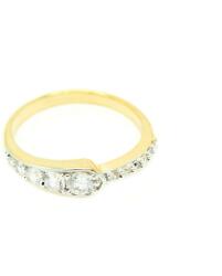 Pami Accessories Inel placat cu aur Kimberly, 17.6 mm, IC-30, Argintiu/Auriu