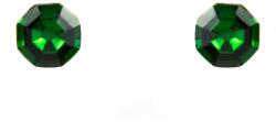 Pami Accessories Cercei dama cu cristal Swarovski hexagon, 8x8 mm, CCC-80, Verde/Auriu