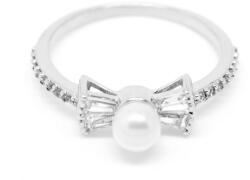 Pami Accessories Inel placat cu aur alb Katherine, 18 mm, IC-40, Argintiu