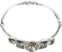 Pami Accessories Bratara de dama fixa cu cristale, BC-160, 18 cm, Argintiu