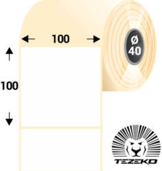 Tezeko 100 * 100 mm, papír etikett címke (400 címke/tekercs) (P1000010000-004)