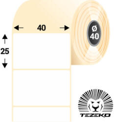 Tezeko 40 * 25 mm, műanyag etikett címke (1200 címke/tekercs) (M0400002500-001)