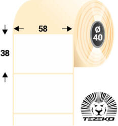 Tezeko 58 * 38 mm, papír etikett címke (1200 címke/tekercs) (P0580003800-001)