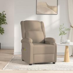 vidaXL Fotoliu de masaj electric, cappuccino, piele ecologică (3073718)