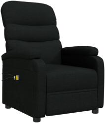 vidaXL Fotoliu de masaj rabatabil electric, negru, textil (3073696)