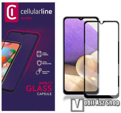 Cellularline SAMSUNG Galaxy A32 5G (SM-A326B), Galaxy A12 (SM-A125F), CELLULARLINE IMPACT GLASS CAPSULE üvegfólia, 0, 2mm, 9H, Fekete (TEMPGCABGALA12K)