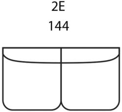 Bora ülőgarnitúra elem habszivacs variálható, elem, fix, karfa nélküli, 2E