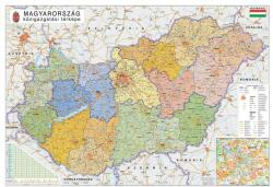 STIEFEL Falitérkép, 70x100 cm, fémkeret, tűzhető, Magyarország közigazgatási térképe, STIEFEL (VTS777T) - webpapir
