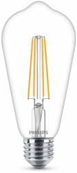 Philips Bec LED filament Philips tronconic E27 4.3-40W 470lm, clar, lumină caldă 2700K (8718699763039)