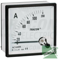 TRACON ACAM72-5 Ampermérő 72×72mm, X/5A AC (ACAM72-5)