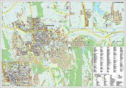 Stiefel Kaposvár város térképe, tűzhető, keretes