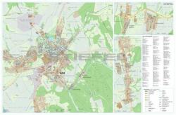 Stiefel Ajka város térképe, tűzhető, keretes