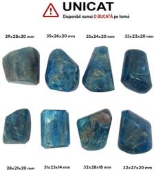 Apatit Albastru Rulat Natural - 29-35 x 21-28 x 14-20 mm - ( XL ) - 1 Buc