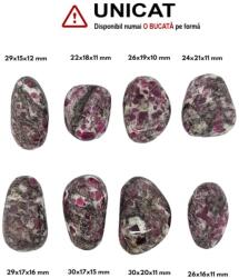  Rubin in Matrice Rulat - Piatra Naturala pentru Curaj si Vitalitate - 27-47 x 16-28 x 8-19 mm ( XL ) - 1 Buc
