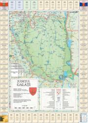  Harta județului Galați cu primării - stiefel - 25,00 RON