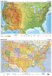  Hartă SUA fizico-geografică/ administrativă (în limba engleză) - DUO