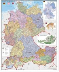  Hartă Germania, Austria și Elveția cu coduri poștale
