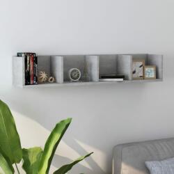 vidaXL Raft de perete CD-uri, gri beton, 100 x 18 x 18 cm, PAL (801323) Raft