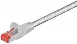 Goobay Cablu de retea RJ45 CAT 6 S/FTP (PiMF) 0.15m transparent, Goobay G92460 (G92460)