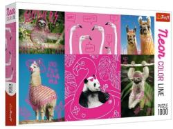 Trefl Neon Color Line - Bolondos állatok 1000 db-os (10594)