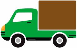 Óvodai címke, ruhára, textilre vasalható A/5 méretben 35+12 jel teherautó zöld