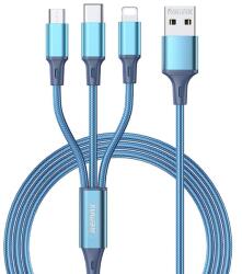 REMAX RC-189th - 3in1 kábel - (USB - Lightning / Type-C / MicroUSB) kék kábel 3, 1A, 1, 2 m