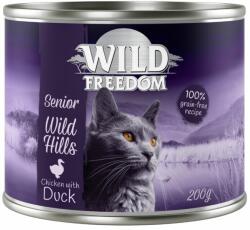 Wild Freedom 6x200g Wild Freedom Senior Wild Hills kacsa & csirke nedves macskatáp