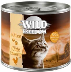 Wild Freedom 6x200g Wild Freedom Kitten nedves macskatáp-"Wide Country" - borjú & csirke
