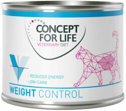 Concept for Life 12x200g Concept for Life Veterinary Diet Weight Control nedves gyógytáp macskáknak - zooplus - 8 541 Ft