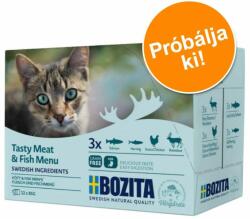 Bozita 12x85g Bozita falatok húsmenü szószban (4 változat) nedves macskatáp