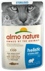 Almo Nature 12x70g Almo Nature Holistic Sterilised nedves macskatáp-tőkehal