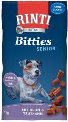 RINTI 6x75g RINTI Extra Bitties Senior jutalomfalar kutyáknak - csirke & pulyka