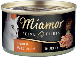 Miamor 6x100g Miamor Feine Filets aszpikban nedves macskatáp - Tonhal & fürjtojás aszpikban