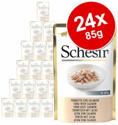 Schesir 24x85g Schesir Mix: tonhal + tonhal & farkassügér nedves macskatáp