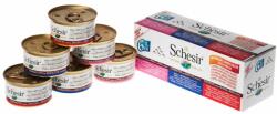 Schesir 6x85g Schesir Natural rizzsel nedves macskatáp konzerv 3 fajtája vegyes csomagban