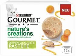 Gourmet 24x85g Gourmet Nature's Creations Mousse nedves macskatáp- Mix: lazac & zöldbab + csirke & sárgarépa