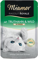Miamor 22x100g Miamor Ragout Royale szószban nedves macskatáp - Pulyka & vad