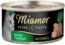 Miamor 6x80g Miamor Naturelle Feine Filets nedves macskatáp - Bonito tonhal