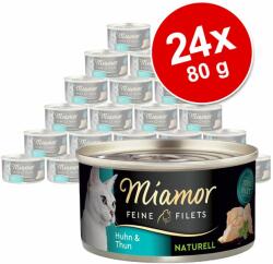Miamor Miamor Naturelle finom filék gazdaságos csomag 24 x 80 g - Csíkoshasú (skipjack) tonhal
