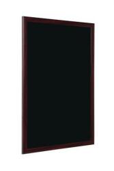 Krétás információs tábla, fekete felület, 45x60 cm, cseresznyefa színű keret (PM0415652) - patronbolt