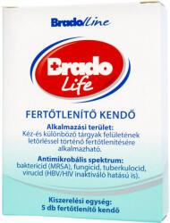 Bradoline BradoLife kézfertőtlenítő kendő 5 db