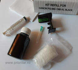Canon Kit refill reincarcare cartuse Canon PG-560 PG-560XL negru PG560