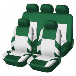 Autófejlesztés Univerzális üléshuzat garnitúra zöld-fehér (osztható) Exlusive