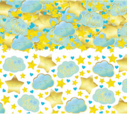 Amscan Confetti - Oh Baby! albastru, auriu