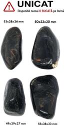 Palm Stone Turmalina Neagra cu Hematit Natural - 49-55 x 28-38 x 26-33 mm - ( XXL )
