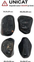 Palm Stone Turmalina Neagra cu Hematit Natural - 45-53 x 28-33 x 20-29 mm - ( XXL )