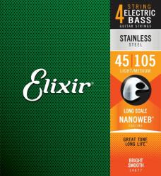  Elixir NanoWeb (14677) Stainless Steel 45-105 Light/Medium basszusgitár húrkészlet - hangszercenter